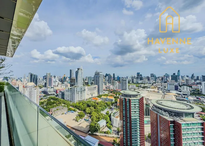 公寓 High-floor Luxury 2 Bedrooms 2 Bathrooms King&queen Bed Sky Pool Heart Of Siam District 曼谷高层奢华套房 两卧两卫 特大床 大床 无边泳池 坐落暹罗商圈核心