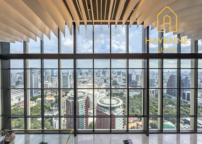 High-floor Luxury 2 Bedrooms 2 Bathrooms King&queen Bed Sky Pool Heart Of Siam District 曼谷高层奢华套房 两卧两卫 特大床 大床 无边泳池 坐落暹罗商圈核心 公寓 *