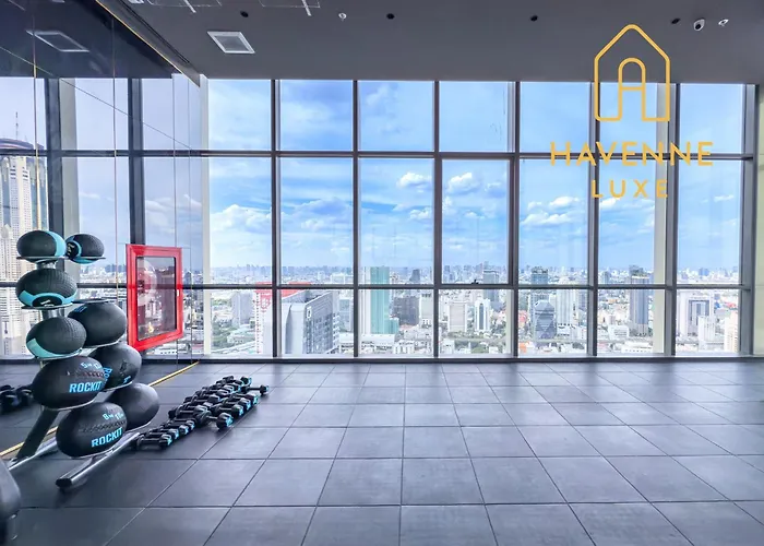 High-floor Luxury 2 Bedrooms 2 Bathrooms King&queen Bed Sky Pool Heart Of Siam District 曼谷高层奢华套房 两卧两卫 特大床 大床 无边泳池 坐落暹罗商圈核心 公寓 *