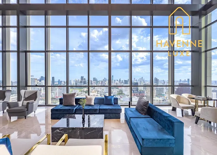 公寓 High-floor Luxury 2 Bedrooms 2 Bathrooms King&queen Bed Sky Pool Heart Of Siam District 曼谷高层奢华套房 两卧两卫 特大床 大床 无边泳池 坐落暹罗商圈核心 *