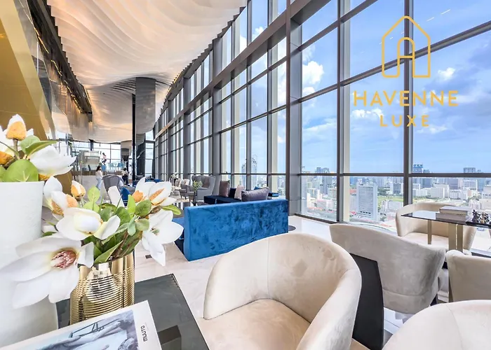 High-floor Luxury 2 Bedrooms 2 Bathrooms King&queen Bed Sky Pool Heart Of Siam District 曼谷高层奢华套房 两卧两卫 特大床 大床 无边泳池 坐落暹罗商圈核心 曼谷