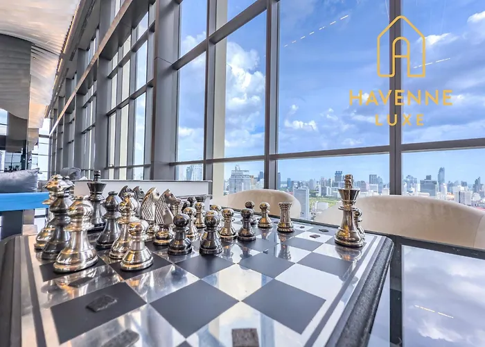 公寓 High-floor Luxury 2 Bedrooms 2 Bathrooms King&queen Bed Sky Pool Heart Of Siam District 曼谷高层奢华套房 两卧两卫 特大床 大床 无边泳池 坐落暹罗商圈核心 *