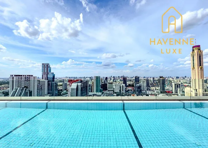 High-floor Luxury 2 Bedrooms 2 Bathrooms King&queen Bed Sky Pool Heart Of Siam District 曼谷高层奢华套房 两卧两卫 特大床 大床 无边泳池 坐落暹罗商圈核心 公寓 曼谷
