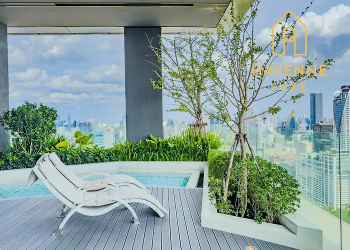 公寓 High-floor Luxury 2 Bedrooms 2 Bathrooms King&queen Bed Sky Pool Heart Of Siam District 曼谷高层奢华套房 两卧两卫 特大床 大床 无边泳池 坐落暹罗商圈核心
