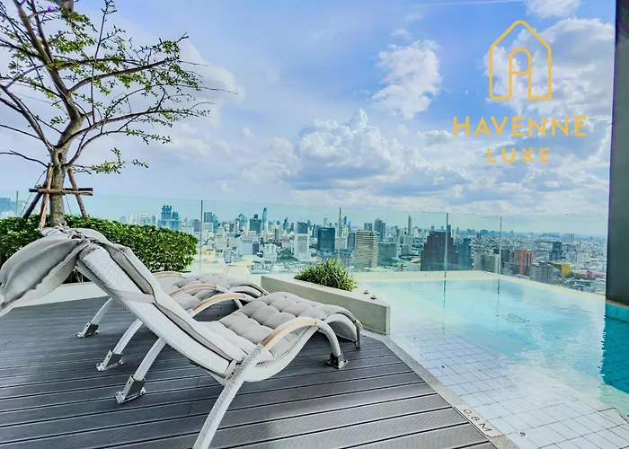 High-floor Luxury 2 Bedrooms 2 Bathrooms King&queen Bed Sky Pool Heart Of Siam District 曼谷高层奢华套房 两卧两卫 特大床 大床 无边泳池 坐落暹罗商圈核心 公寓 曼谷