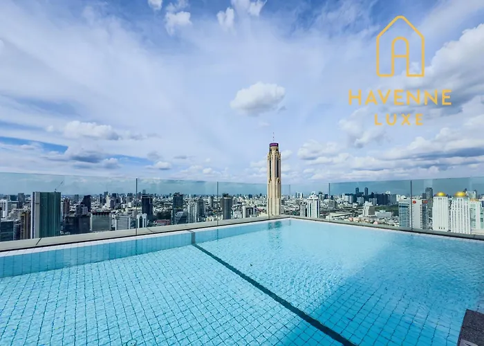 High-floor Luxury 2 Bedrooms 2 Bathrooms King&queen Bed Sky Pool Heart Of Siam District 曼谷高层奢华套房 两卧两卫 特大床 大床 无边泳池 坐落暹罗商圈核心