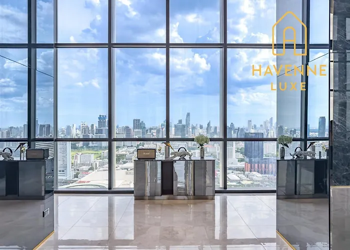 High-floor Luxury 2 Bedrooms 2 Bathrooms King&queen Bed Sky Pool Heart Of Siam District 曼谷高层奢华套房 两卧两卫 特大床 大床 无边泳池 坐落暹罗商圈核心 公寓 曼谷