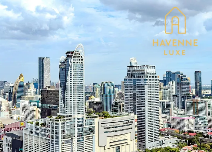 High-floor Luxury 2 Bedrooms 2 Bathrooms King&queen Bed Sky Pool Heart Of Siam District 曼谷高层奢华套房 两卧两卫 特大床 大床 无边泳池 坐落暹罗商圈核心 *